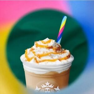 Starbucks Collectible Rainbow Reusable Rainbow Straws Set of 2